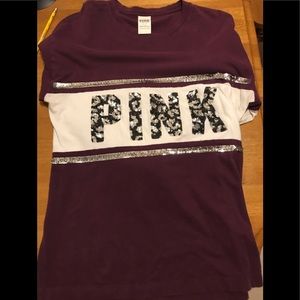 PINK Long Sleeve Campus Tee